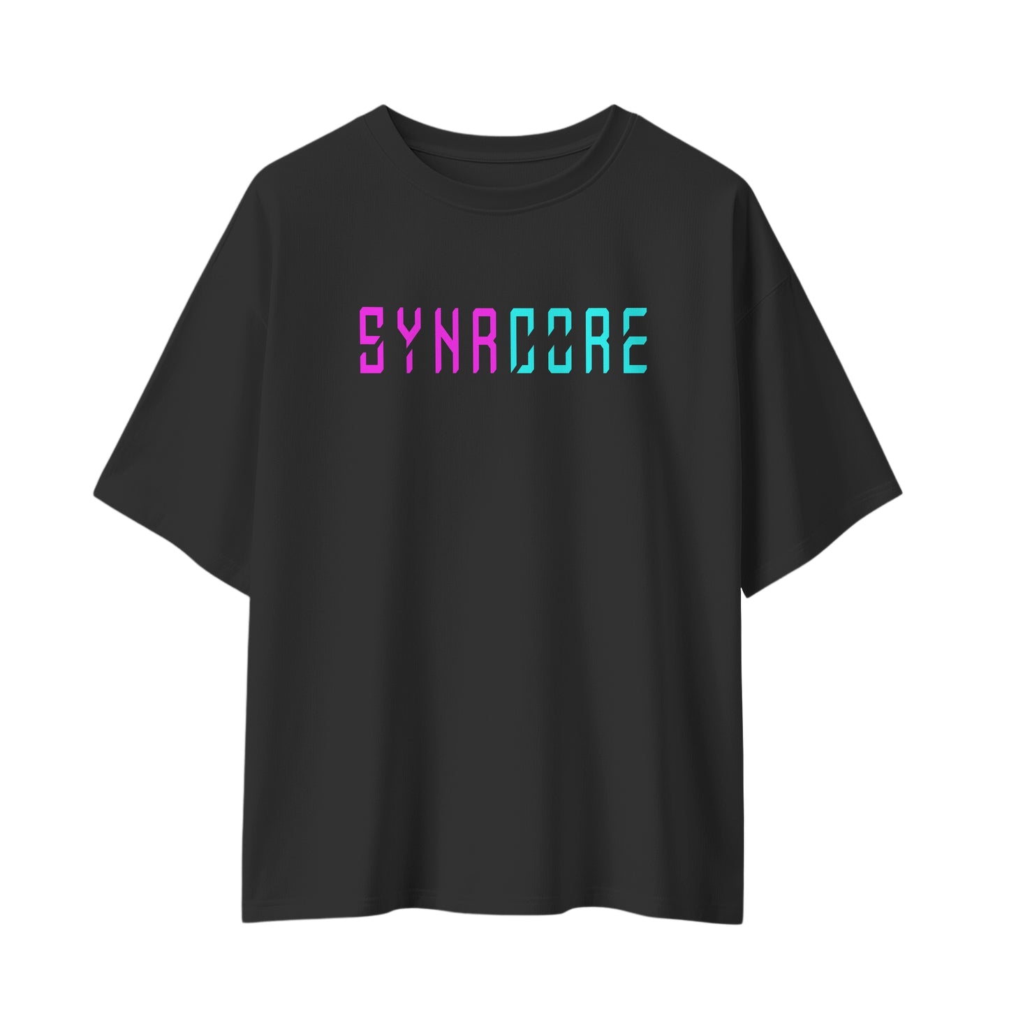 Fight the System cyberpunk tshirt oversized tshirt, front view on white background