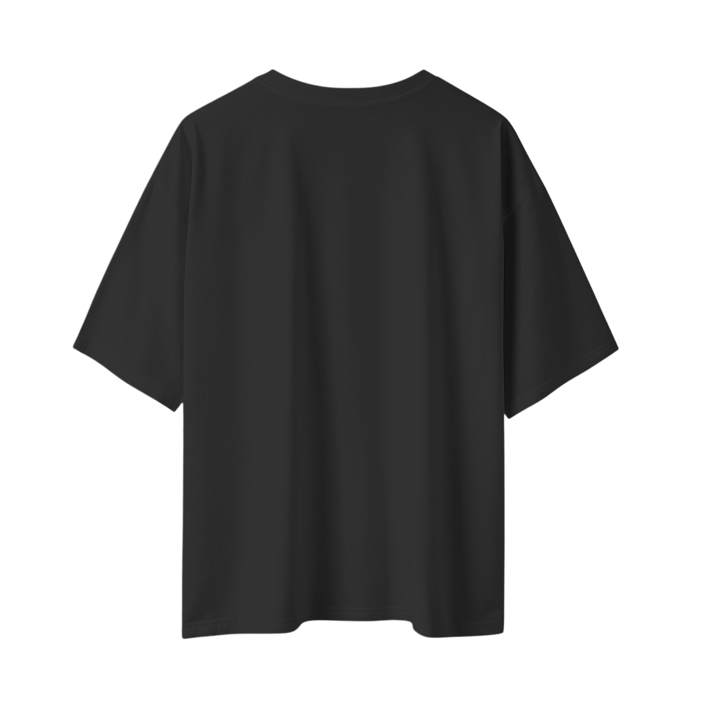 No Injection cyberpunk tshirt oversized tshirt, back view on white background