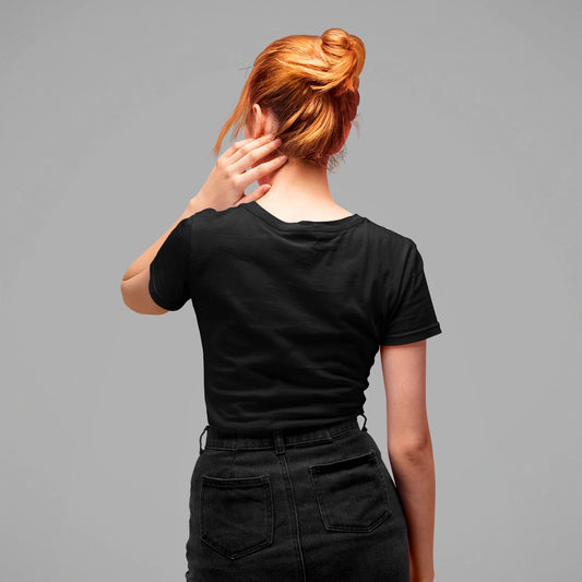 Timeless Goth Wholesale Tee Shirts Bulk T-shirt, back view on female model