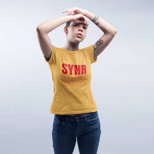 Bad Girl Anime Wholesale Tee Shirts Bulk T-shirt, front view on female model