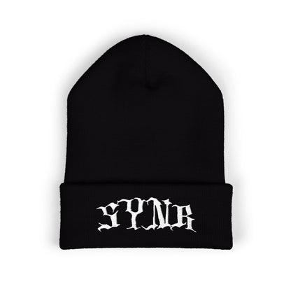 Goth Hat - SYNR Cuffed Embroidered Beanie Cap