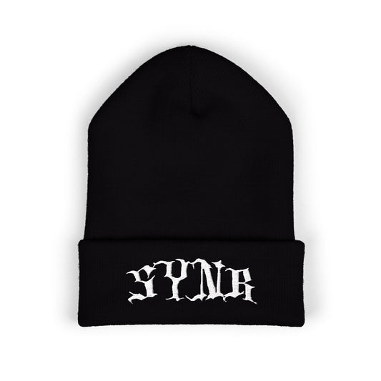 Goth Hat - SYNR Cuffed Embroidered Beanie Cap