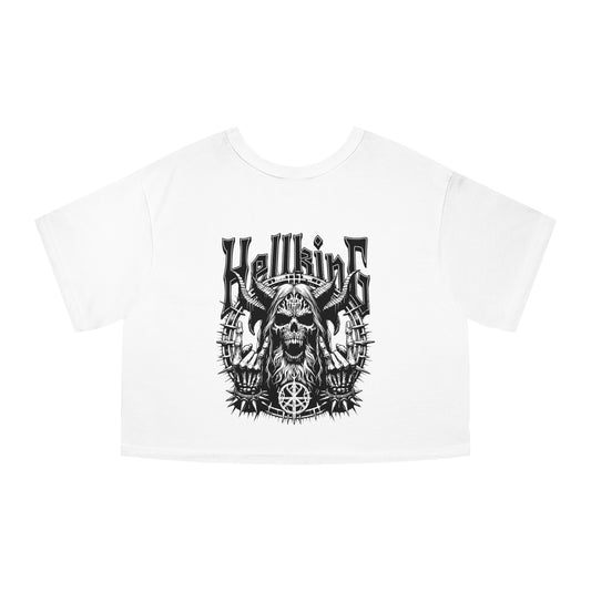 Goth Tshirt - Hell King Cropped T Shirt