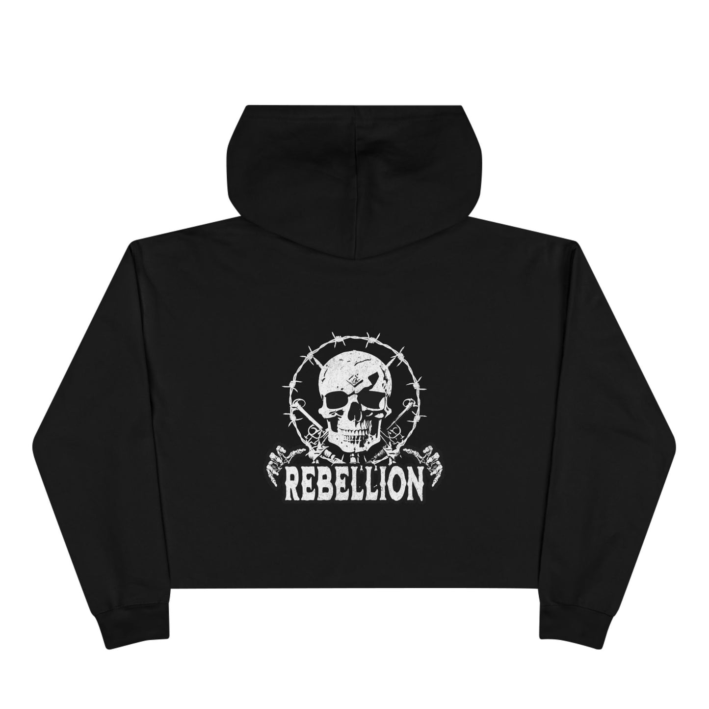 Goth Outfit - Rebellion Cropped Hoodie