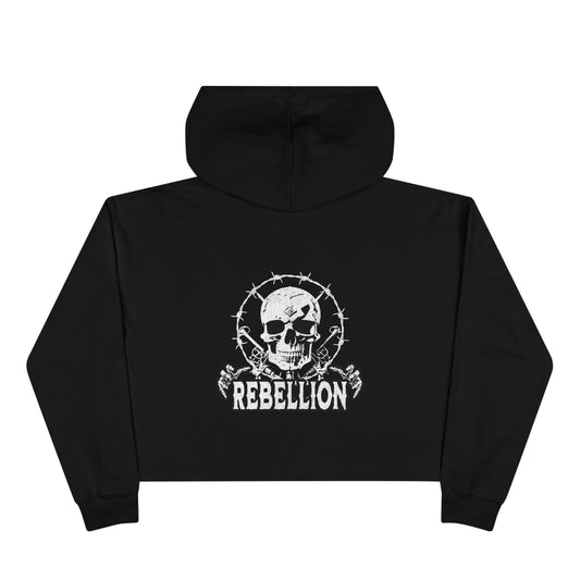 Goth Outfit - Rebellion Cropped Hoodie