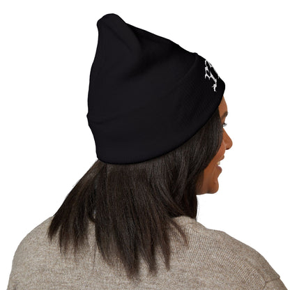 Goth Hat - SYNR Cuffed Embroidered Beanie Cap