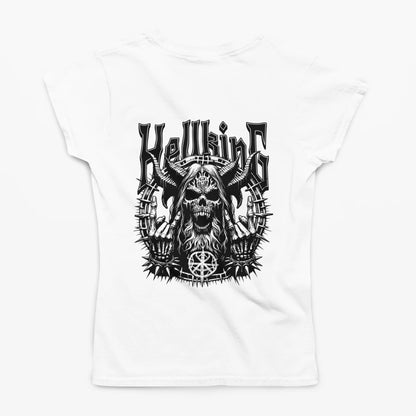 Hell King Goth Wholesale Tee Shirts Bulk T-shirt, back view on white background