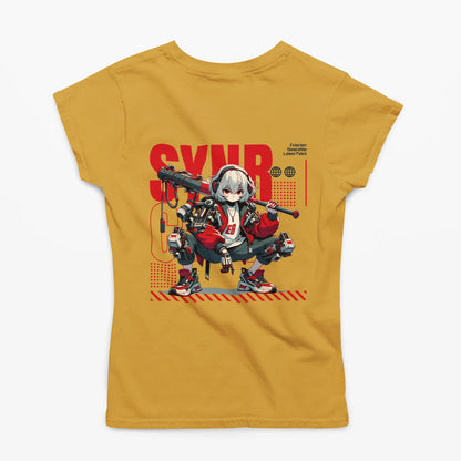 Bad Girl Anime Wholesale Tee Shirts Bulk T-shirt, front view on white background