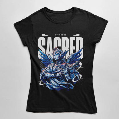 Sacred Mecha Cyberpunk Wholesale Tee Shirts Bulk T-shirt, front view on white background