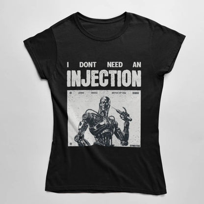 No Injection Cyberpunk Wholesale Tee Shirts Bulk T-shirt, front view on white background
